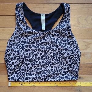 RBX Leopard Print and Black Crop Top Reversable Tank